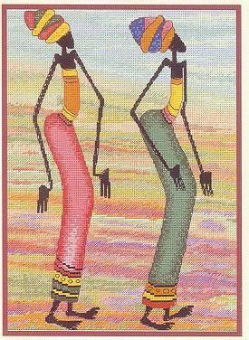 Point De Croix Femmes Africaines Cross Stitch African Women