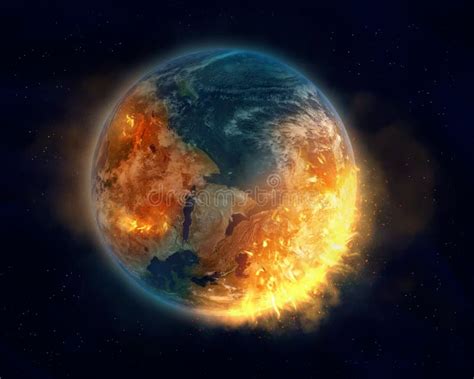 Burning Earth In Flames Stock Illustration Illustration Of Danger