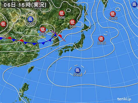 過去の実況天気図2024年07月06日 日本気象協会 Tenkijp