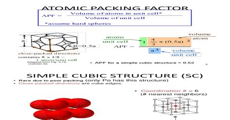 Pdf Atomic Packing Factor And Crystal Bonding Pptx Pdfslide