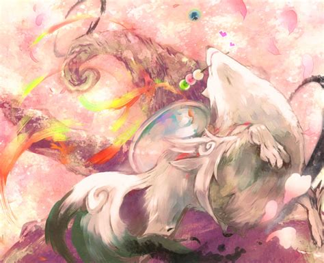 Amaterasu And Issun Ookami Drawn By S Minami Danbooru