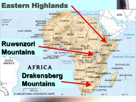 Drakensberg Mountains On Map Of Africa | Map Of Africa