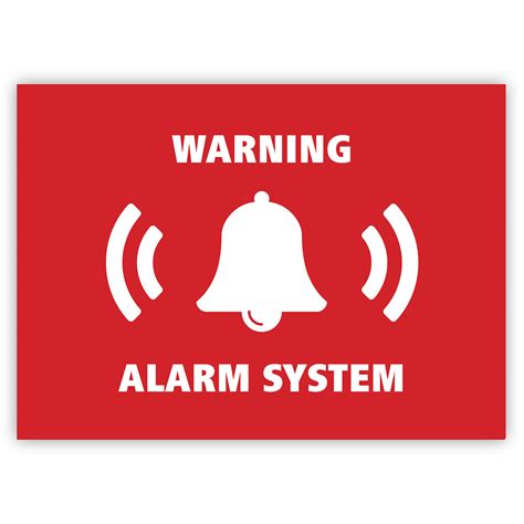 Alarm System Stickers Red 74 X 52cm Gobrecht And Ulrich