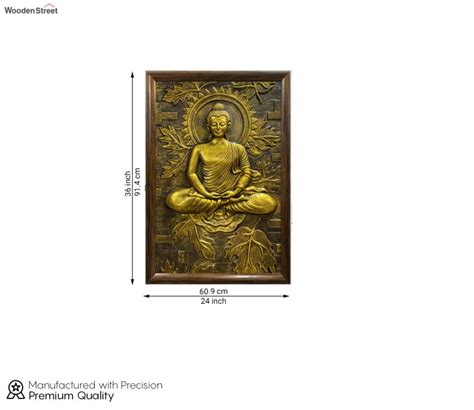 Buy Meditating Buddha Relief Wall Mural Golden Online In India At Best