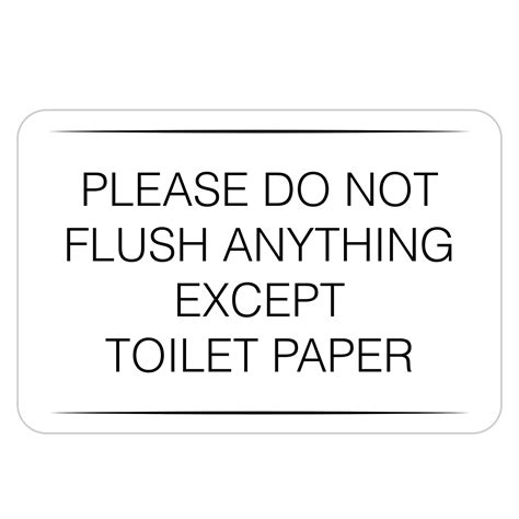 Do Not Flush Signs Printable