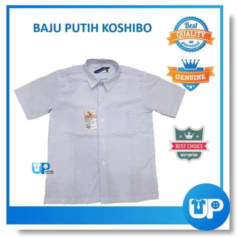 Falcon Baju Kemeja Putih Koshibo Lengan Pendek Licin Sekolah Rendah