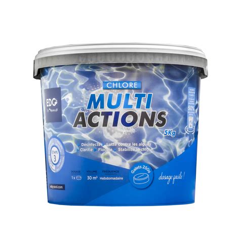 Chlore Multi Actions Galets De 250 Gr EDG By AQUALUX