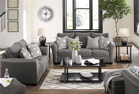 Domani Charcoal Living Room Set Charcoal Living Rooms Living Room Grey Rustic Living Room