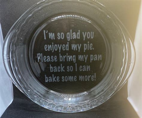 Personalized Glass Pie Panplate Etsy