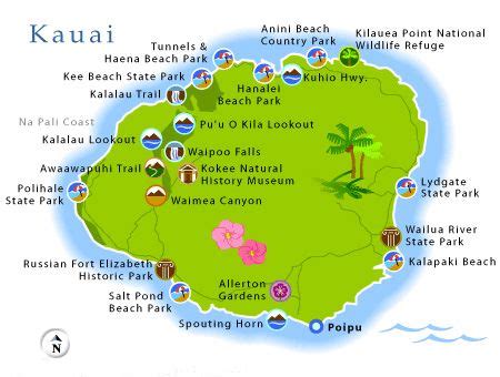 Map Of Kauai Beaches – Verjaardag Vrouw 2020