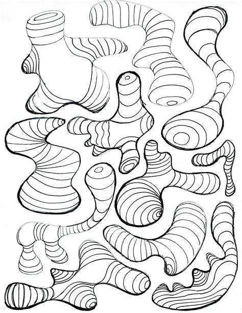 Cross Contour Line Drawing Contour Line Art Form Drawing Basic