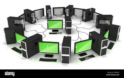 computer network connection concept  white stock photo alamy