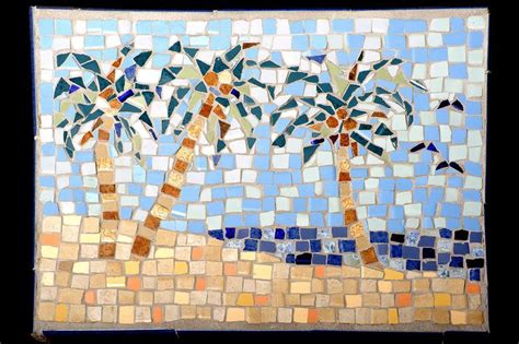 Palm Mosaics Mosaic Palm Tree Beach Pictures Tree Mosaic Mosaic