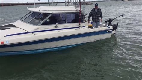 24 Ft Bayliner Trophy Lake Michigan Fishing Boat Youtube