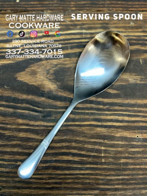 Stainless Steel Serving Spoon Gary Matte Hardware