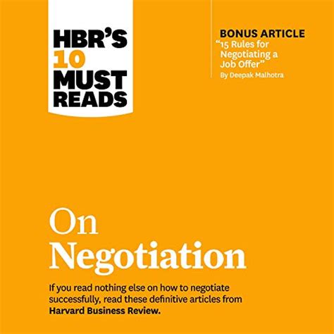 Jp Hbrs 10 Must Reads On Negotiation Hbrs 10 Must Reads Series Audible Audio