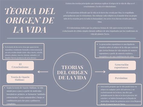 Mapa Conceptual Teorías De La Vida Leonarda Coila Udocz