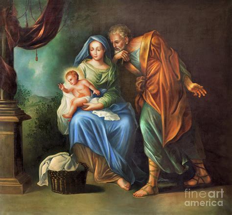 The Holy Family painting Photograph by Jozef Sedmak - Pixels