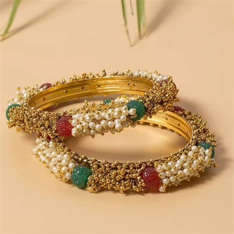 Beaded Bangles Karwa Chauth K4 Fashion