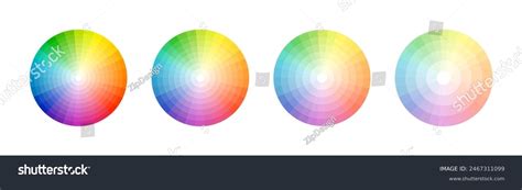 Color Wheel Vector Collection Colors Combinations Stock Vector (Royalty ...