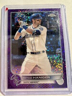 K94 693 2022 Topps Chrome Purple Speckle Refractors 92 Mitch Haniger