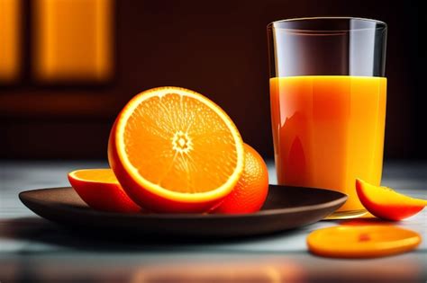 Vaso De Zumo De Naranja Foto Premium