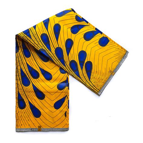 Blue Peacock African Print Fabric Ankara African Print Fabric And