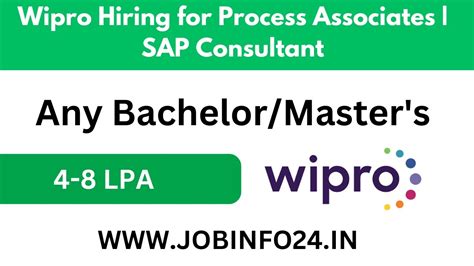 Wipro Hiring For Process Associates Sap Consultant Youtube