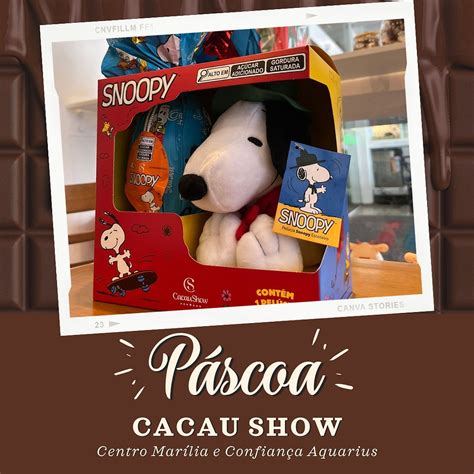 Lançamento Cacau Show Ovo de Páscoa do Snoopy e Woodstock