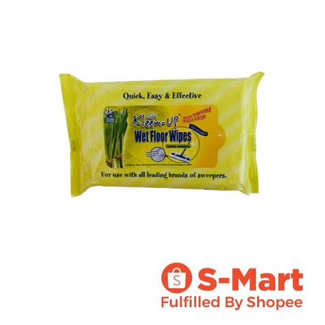 Kleen Up Wet Floor Wipes Lemongrass Pc Shopee Singapore