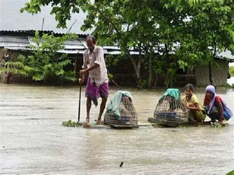 Assam Flood Situation Worsens Nearly 5 74 Lakh People Affected In 22