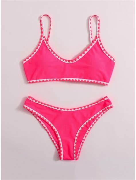 Buy Shein Whip Stitch Bikini Swimsuit Online Topofstyle