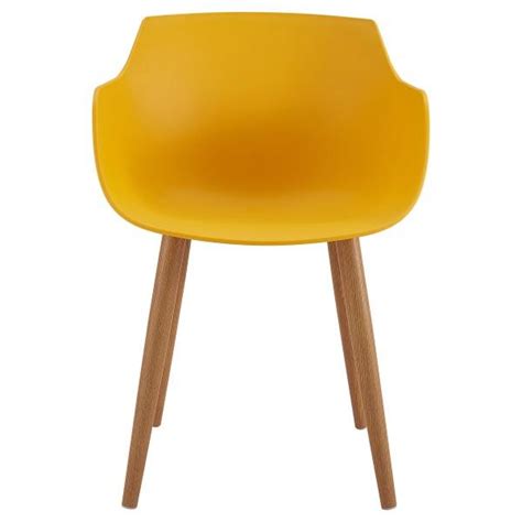 Andrea Chaise Scandinave Curry Pied M Tal Effet Bois X