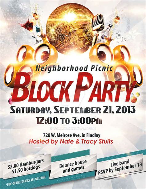 Free Printable Block Party Flyers