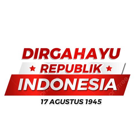 Dirgahayu Republik Of Indonesia PNG Picture Label Banner Lower Third