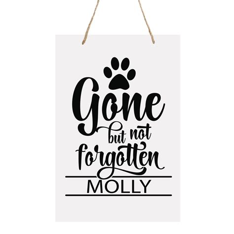 Pet Memorial Rope Sign Décor Gone But Not Forgotten Lifesong Milestones