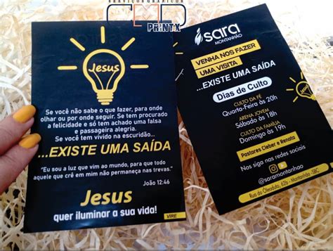 1000 Folhetos Para Evangelismo 10x14cm Frente E Verso Mod 07 Cmd