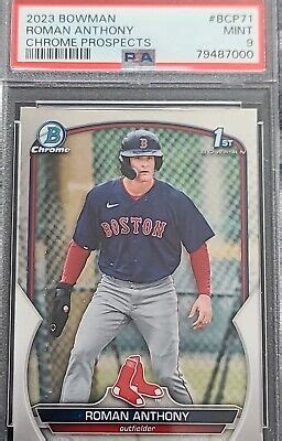 Bowman Chrome St Roman Anthony Bcp Boston Red Sox Psa Ebay