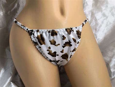 COWGIRL PRINT SATIN STRING BIKINI LIMITED EDITION
