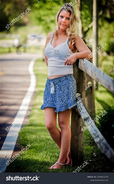 Beautiful Blonde Hair Blue Eye Woman Stock Photo 2204917235 Shutterstock