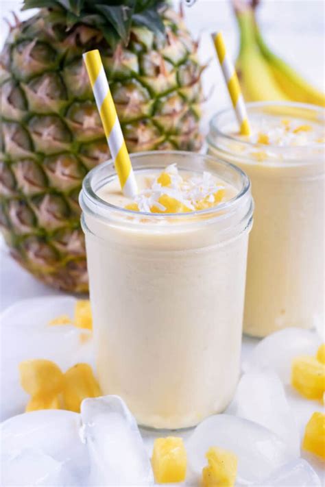 Pineapple Coconut Smoothie Recipe Evolving Table