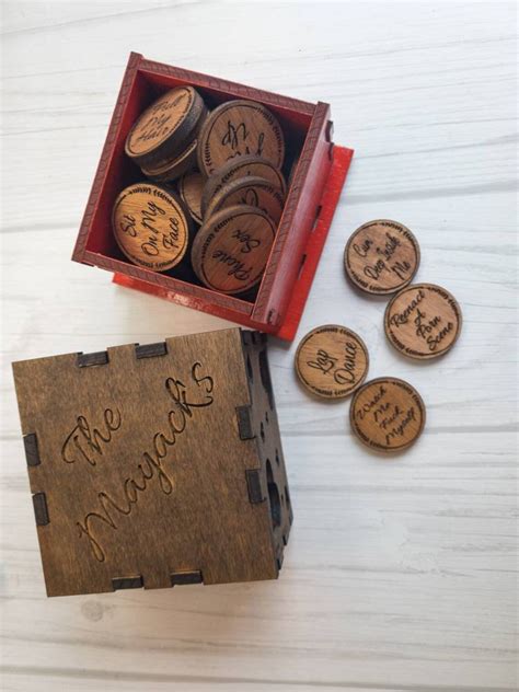 Pleasure Token Sex Game Set Of In A Custom Wood Gift Box Etsy