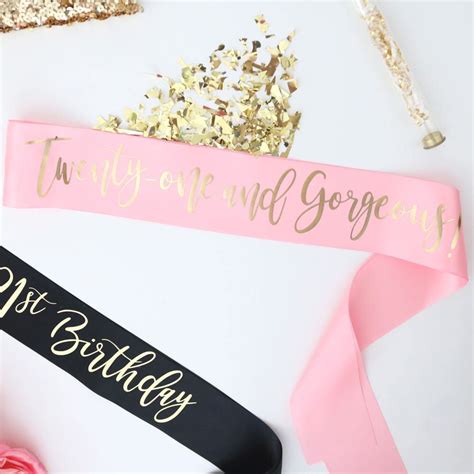 21st Birthday Party Sashes Birthday Girl Boxed Sash Etsy Birthday Sash 21st Birthday Sash