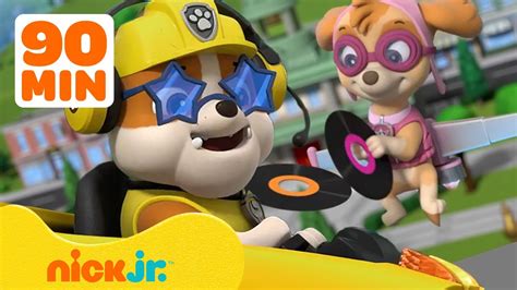 Rubble And Paw Patrol Pups Are On The Double W Skye Chase And Zuma 90 Minute Compilation Nick