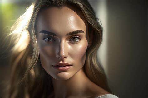 Premium AI Image A Woman S Face Is Shown In This Illustration