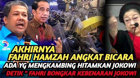 Fahri Hamzah Bongkar Kebenaran Dibalik Fitnah Megawati Hanya Jokowi