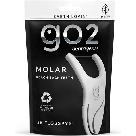 Earth Lovin Go2 Dentagenie Molar Flosspyx 36 Pack Woolworths