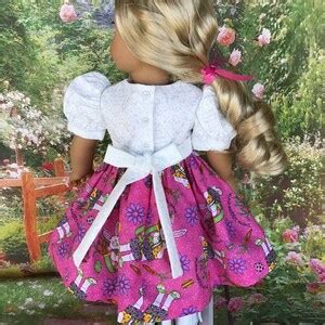 Inch Doll Easter Dress Fits American Girl Dolls Pink Easter Fabric