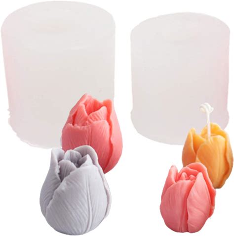 Amazon Tulip Bouquet Silicone Candle Molds For Candle Making D