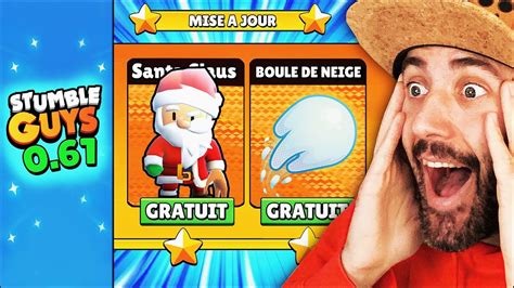 Je DÉCOUVRE la NOUVELLE EMOTE BOULE de NEIGE sur STUMBLE GUYS